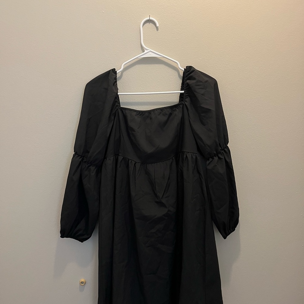 Exlura Puffy Sleeve Dress | Size: Medium | Black | NWT - Picture 10 of 10